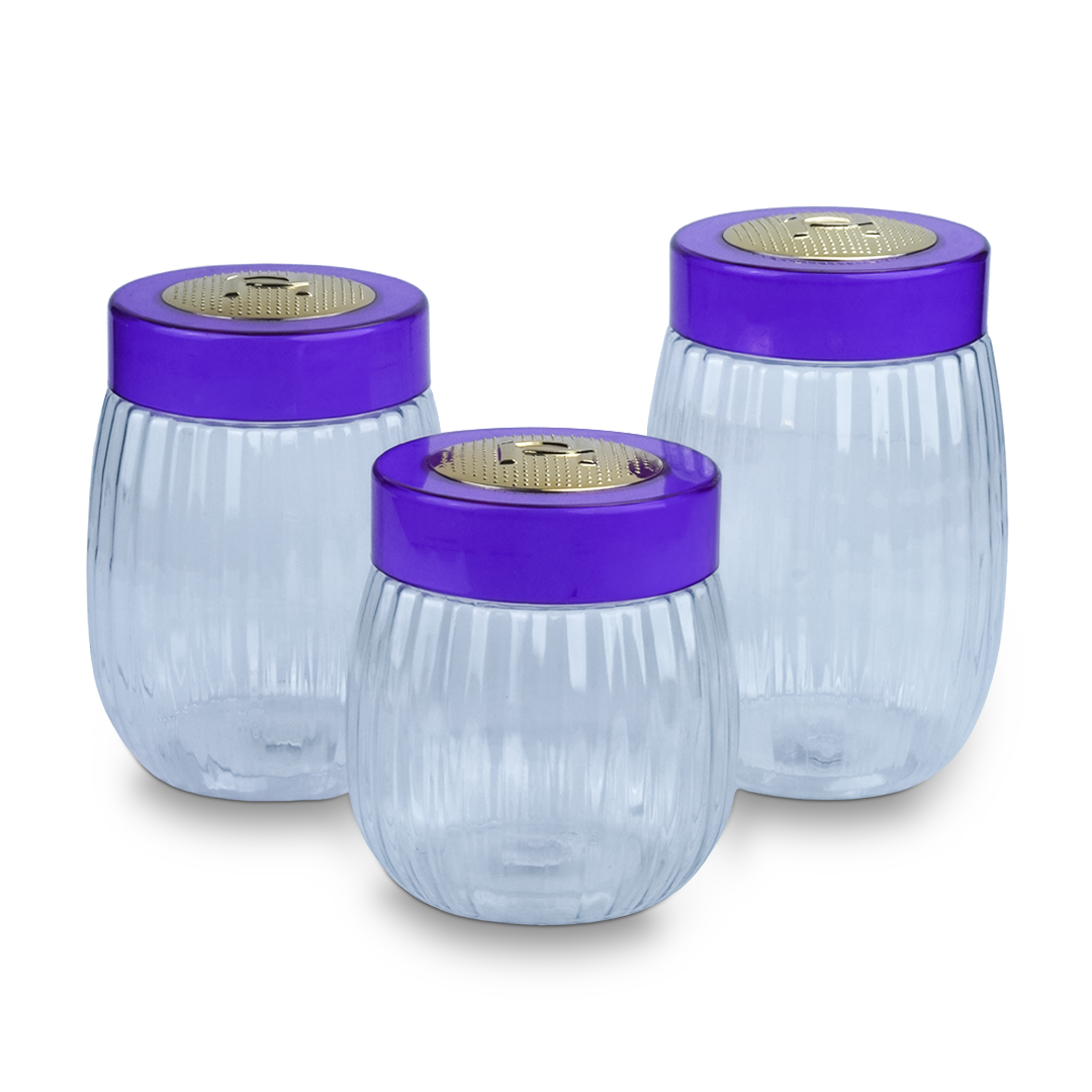 Happy Crown Gold Plastic Jar 3 Pcs - Image 4