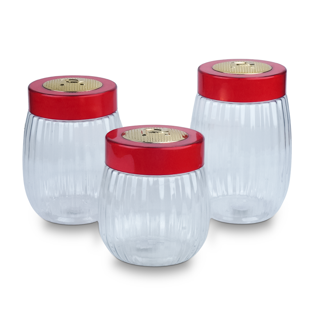 Happy Crown Gold Plastic Jar 3 Pcs - Image 6