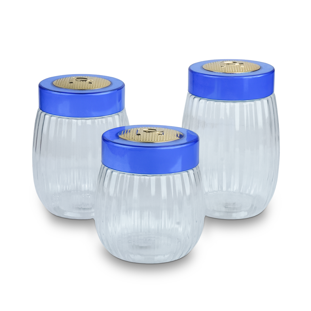Happy Crown Gold Plastic Jar 3 Pcs - Image 5