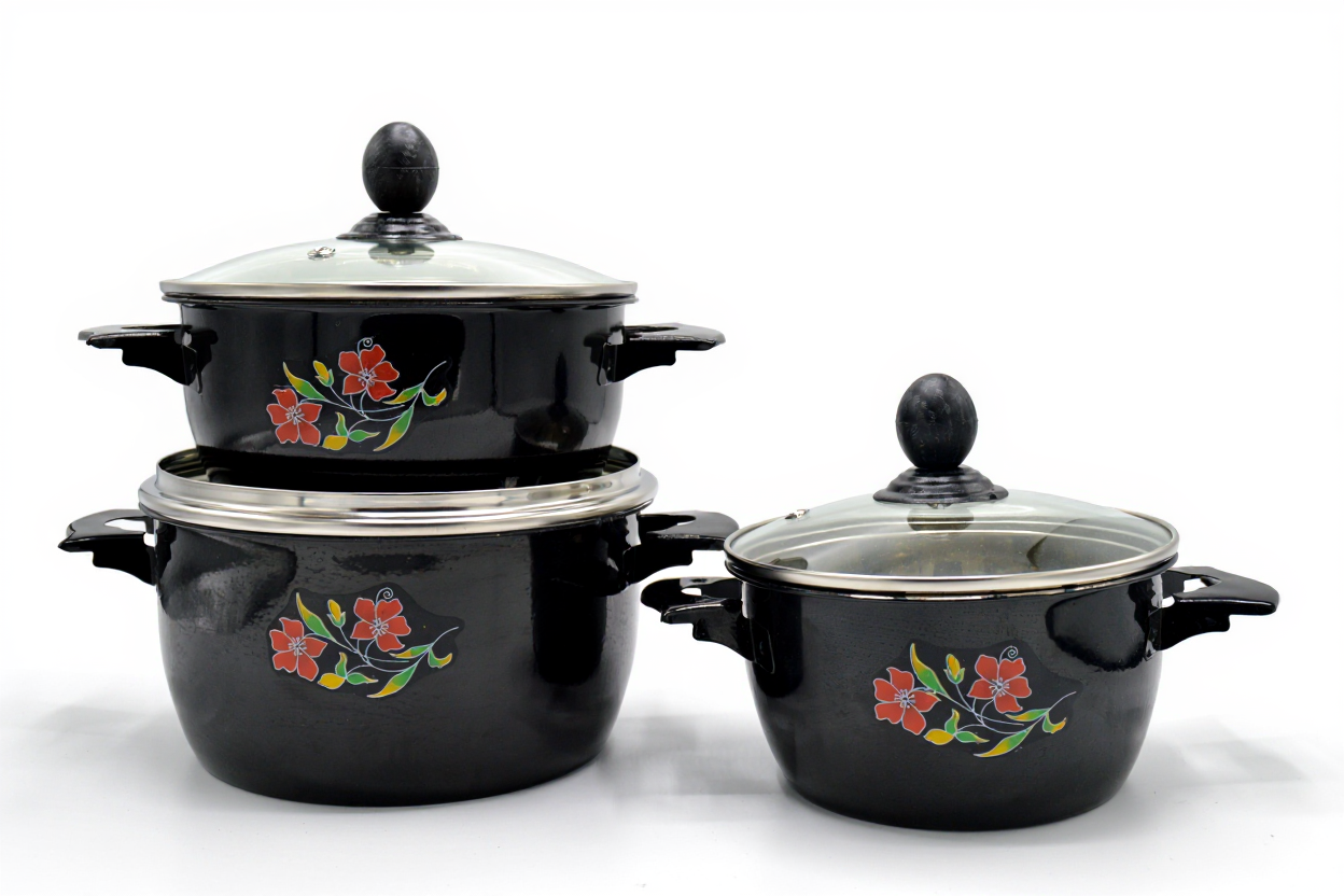 High Class Steel Serving Bowl Set 3 Pcs