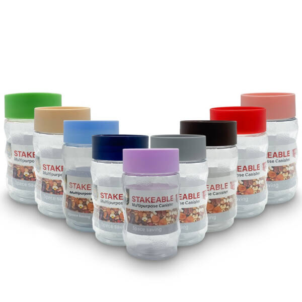 Happy Stakeable Plastic Jar (1000ml)